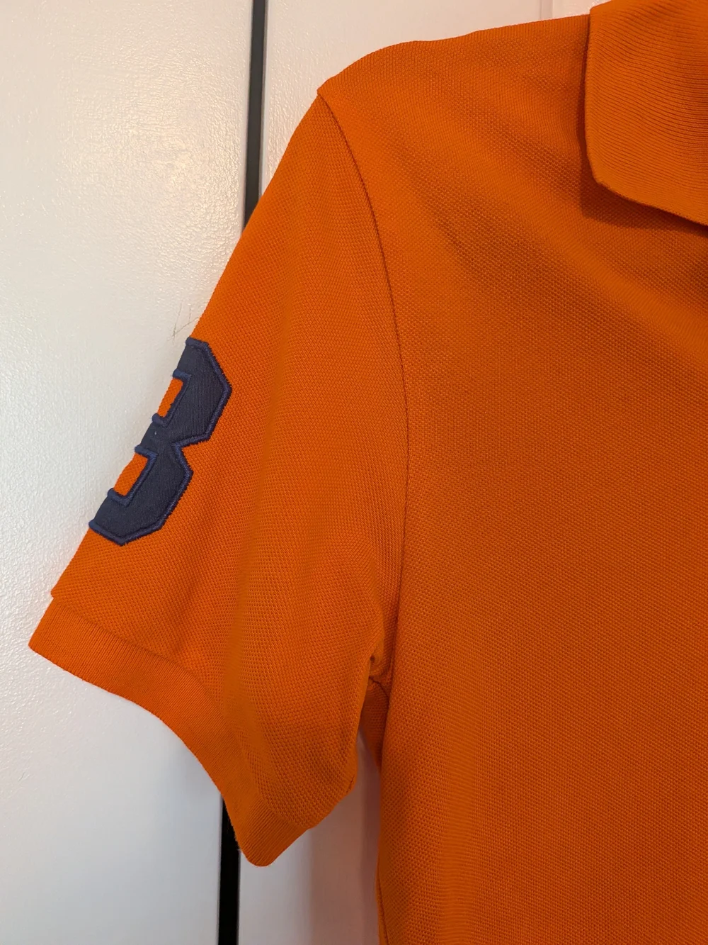 Ralph Lauren Orange Polo with Navy Pony